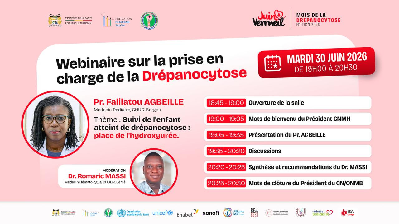 Plus de 200 professionnels et acteurs de santé réunis pour un webinaire national sur la prise en charge de la drépanocytose