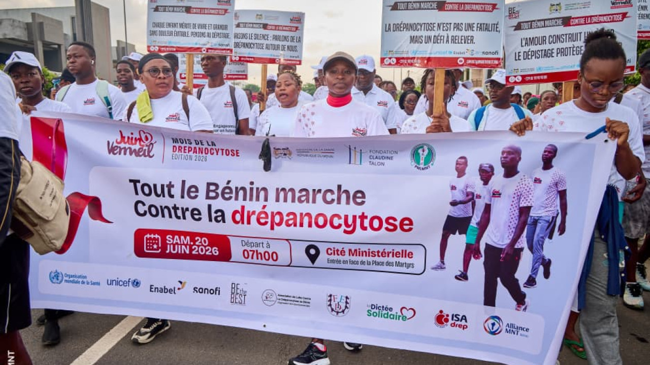 Tout le Bénin a marché contre la drépanocytose : une mobilisation historique dans les 12 départements