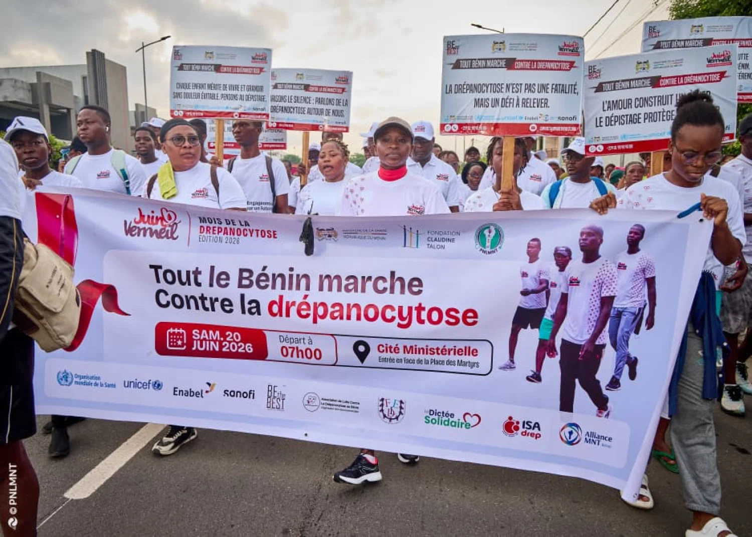 Tout le Bénin a marché contre la drépanocytose : une mobilisation historique dans les 12 départements