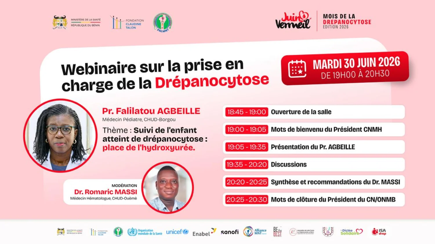 Plus de 200 professionnels et acteurs de santé réunis pour un webinaire national sur la prise en charge de la drépanocytose