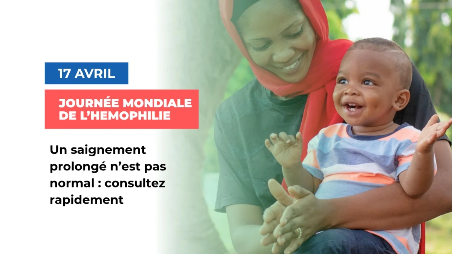 17 Avril: Journée mondiale de l’hémophilie 2026 « Diagnostiquer : première étape du soin »