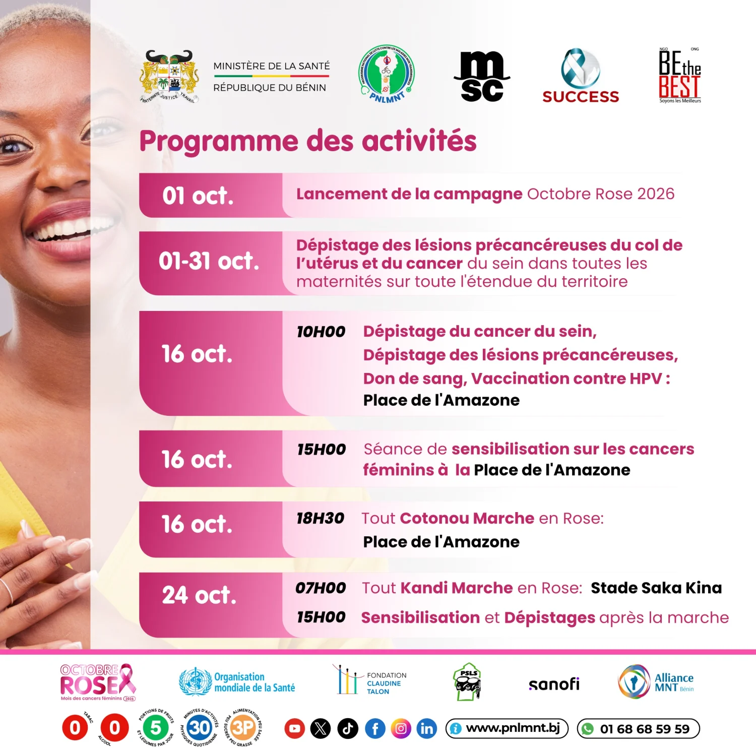 Octobre Rose 2026 : un mois pour se mobiliser contre les cancers féminins