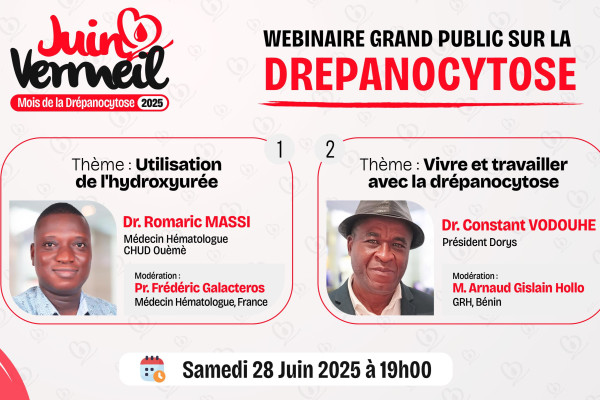 Un webinaire international pour renforcer la sensibilisation sur la lutte contre la drépanocytose – Juin Vermeil 2025