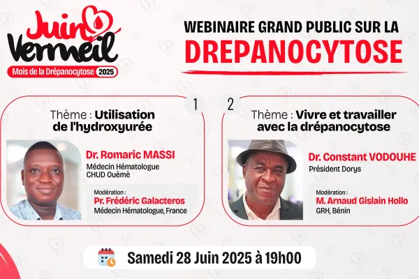 Un webinaire international pour renforcer la sensibilisation sur la lutte contre la drépanocytose – Juin Vermeil 2025
