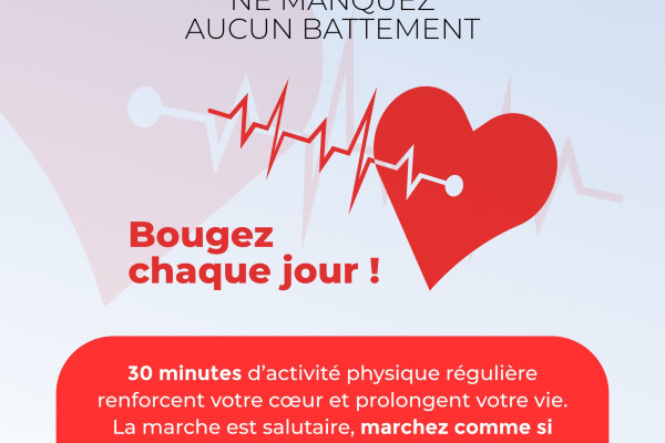 29 septembre : Journée Mondiale du Cœur, agissons pour notre santé