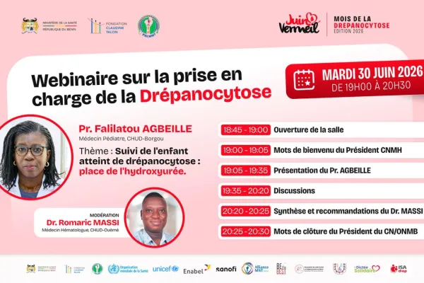Plus de 200 professionnels et acteurs de santé réunis pour un webinaire national sur la prise en charge de la drépanocytose