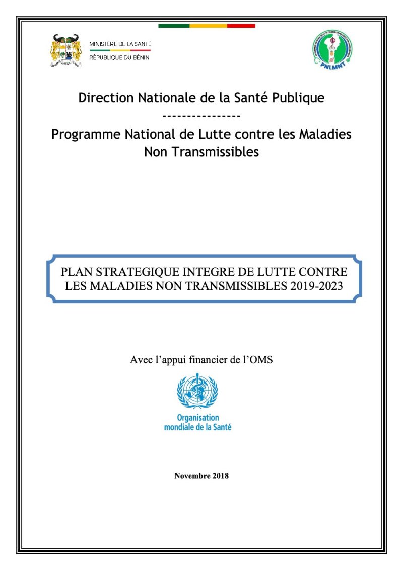 Plan strategique integré de lutte contre les maladies non transmissibles 2019-2023